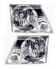 2002-2005 Explorer 4 Door Front Headlight Lens Cover Assemblies -Driver and Passenger Set 02, 03, 04, 05 Ford Explorer