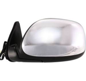 2003, 2004 Toyota Tundra Side Mirror New Replacement Electric Operated with Chrome Cover Left Driver Mirror With Heat -Rear View Outside Door On Tundra Pickup -Replaces Dealer OEM 87940-0C100
