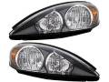 2002 2003 2004 Camry SE Front Headlight with Black Housing -Driver and Passenger Set 2, 03, 04 Toyota Camry