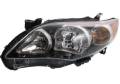 2011 2012 2013 Corolla Halogen Headlight With Black -Left Driver