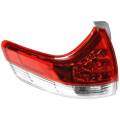 2011, 2012, 2013, 2014 Toyota Sienna Rear Tail Light -Left Driver Red Lens 11, 12, 13, 14 Sienna tail light lens cover assembly replacement rear taillight -Replaces Dealer OEM 81560-08030
