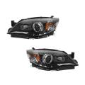 2008-2011 Impreza Front Headlight Lens Cover Assemblies Black -Driver and Passenger Set