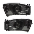 2006 Dodge Pickup Front Lens Covers With Chrome Bezel -DOT / SAE Approved