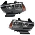 2011, 2012, 2013, 2014 Dodge Charger Headlights -Halogen Headlight Lens Cover Assemblies New Replacement Charger Headlights Low Prices -Replaces Dealer OEM Number 57010411AE, 57010410AE