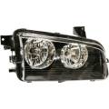 2006, 2007, 2008, 2009, 2010 Dodge Charger Headlight with Clear Signal Light -Halogen Headlight Lens Cover Assembly New Replacement Charger Headlight Low Prices -Replaces Dealer OEM Number 4806164AJ
