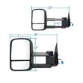 Extendable Telescopic (manual) dual arm tow style mirror