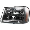 02, 03, 04, 05, 06, 07, 08, 09 Chevy Trailblazer With Full Width Grille Bar -Complete headlight assemblies