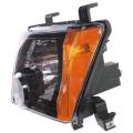 2005-2015 Xterra Front Headlight Lens Cover Assemblies Black -Driver and Passenger Set
