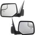 2008-2012 Escape Door Mirror Power Heat Blind Spot Glass Textured -Driver and Passenger Set