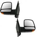 Express Van - Mirror - Side View - Chevy -# - 2008-2017 Express Dual Glass Outside Door Mirror Power Heat Signal -Driver and Passenger Set
