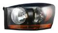 2006 Dodge Ram Truck Front Headlight Lens Cover Assembly Black Bezel -Left Driver