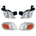 Venture - Lights - Headlight - Chevy -# - 1997-2005 Venture Headlight Set and Turn Signal Side Light Kit -4 Piece Set 