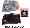 2003-2006 Expedition Front Headlight Lens Cover Assemblies Chrome -Driver and Passenger Set
