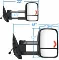 Telescoping Avalanche Truck Extendable Towing Mirror Assembly