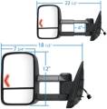 GM SUV Telescoping Tow Mirror With Signal