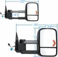 Silverado 1500, 2500, 3500 Telescopic Camper Style Towing Mirror With Signal