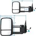 Telescoping Towing Mirrors Are Approximately 22 Inches Fully Extended 99, 00, 01, 02 Sierra Truck