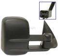 1999 2000 2001 2002 GM Extendable Telescopic Towing Mirror Power Heated -All black textured housing
